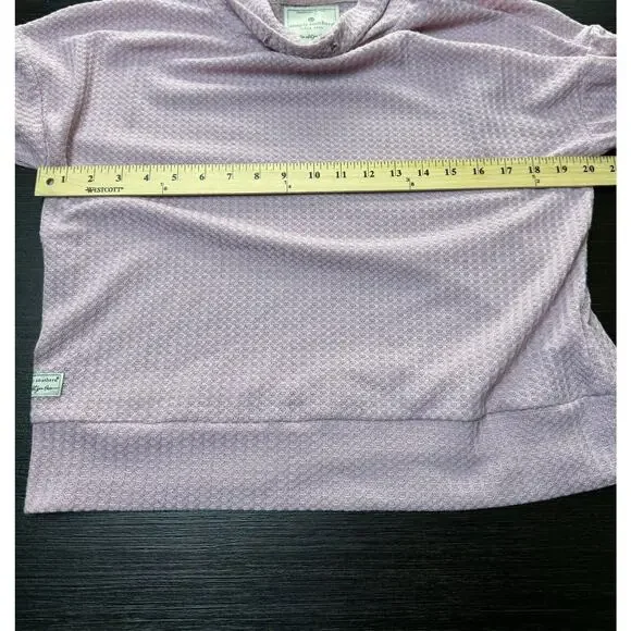 Simply Southern Woman’s Cowl Neck Long Sleeve Shirt Size L Pink, Fall, Bonfire - Picture 2 of 4